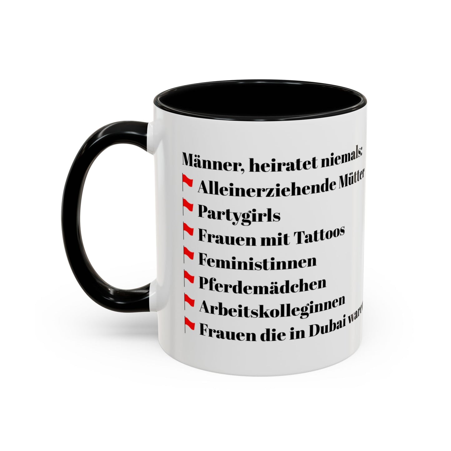 Red Flags Tasse - Warnung mit Henkel