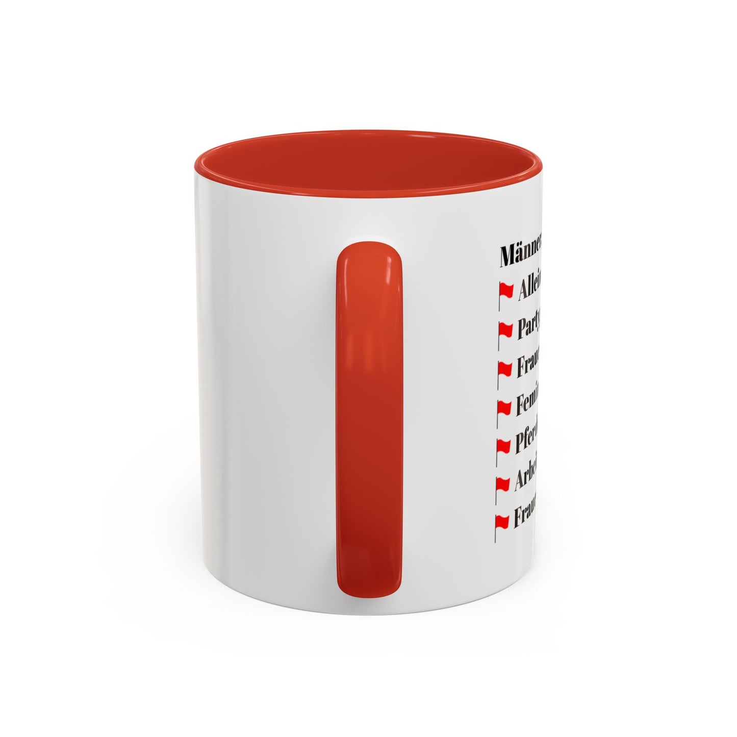 Red Flags Tasse - Warnung mit Henkel