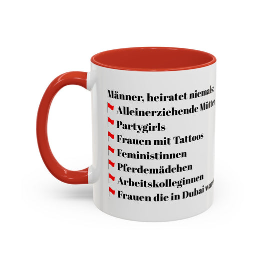 Red Flags Tasse - Warnung mit Henkel
