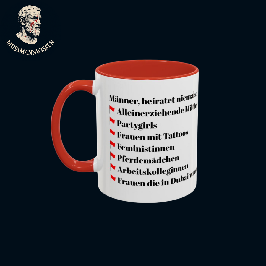 Red Flags Tasse - Warnung mit Henkel